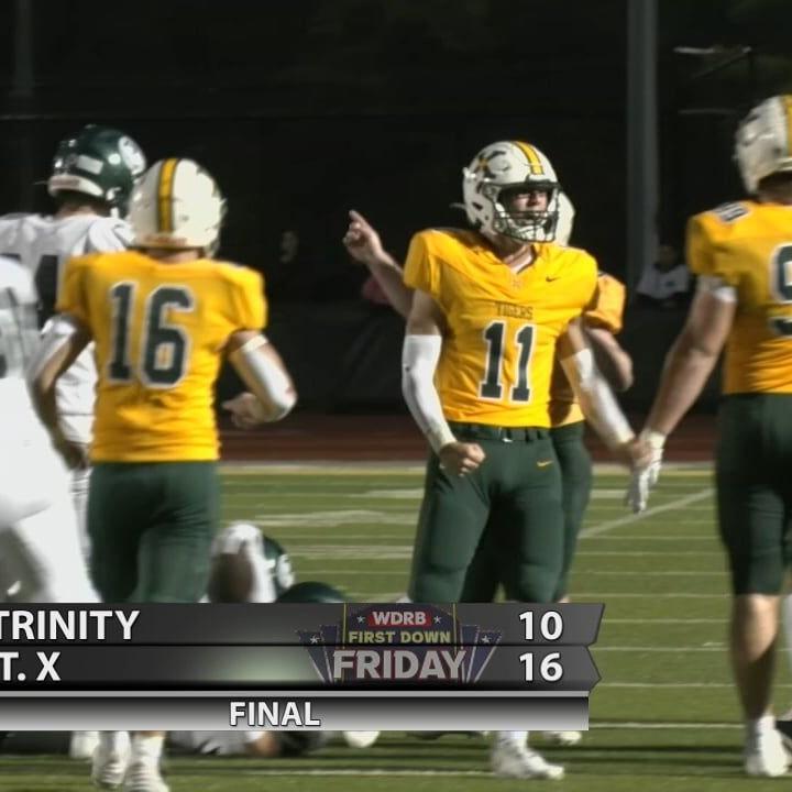 St. Xavier football takes down rival Trinity in rescheduled game